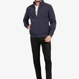 t-base Mock Collar Lightweight Bomber Jacket image 2