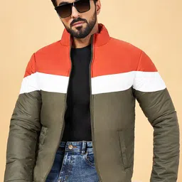 YU by Pantaloons Mock Collar Colourblocked Bomber Jacket-picture-45