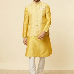 Manyavar Woven Design Brocade Nehru Jacket-18