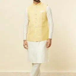 Manyavar Self-Design Woven Nehru Jackets-34
