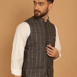 even Checked Nehru Jackets image 3