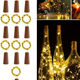 ENORMITY 10-Pcs Yellow & White Rice Shape Bulb String Lights-95