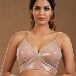 SALWAR STUDIO Embellished Sequinned Saree Blouse-image-24