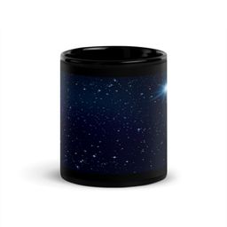RISH Black & Blue Printed Ceramic Glossy Coffee Mug 325 ml-11