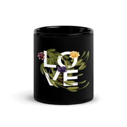 RISH Black & White Printed Ceramic Glossy Coffee Mug 325 ml-39