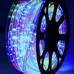 SPARK WORLD Blue & Red Striped String Lights-7
