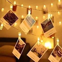 SPARK WORLD Yellow Photo Clip-Shaped String Lights-14