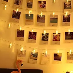 SPARK WORLD Yellow Photo Clip String Lights-47