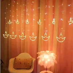 SPARK WORLD Yellow Moon Shape String Lights-15