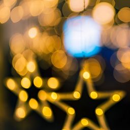ENORMITY Yellow & White Star Shape Bulb String Lights image 1