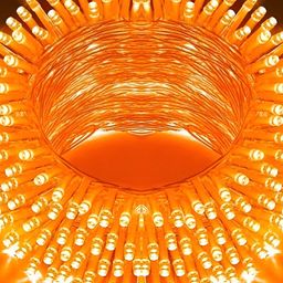 SPARK WORLD Orange Coloured Rice Shape String Lights-0