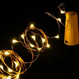SPARK WORLD Yellow Rice Shape LED String Lights-58