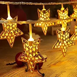 SPARK WORLD Yellow Star-Shaped String Lights-45
