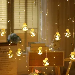 SPARK WORLD Yellow Ball Shaped String Lights-13