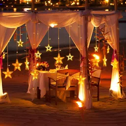 SPARK WORLD Yellow & White Star-Shaped String Lights-45