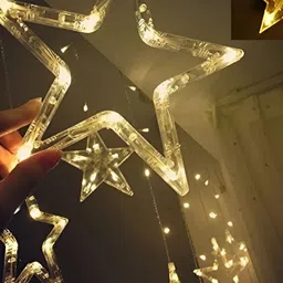 SPARK WORLD Yellow Star Shaped Bulb String Lights-1
