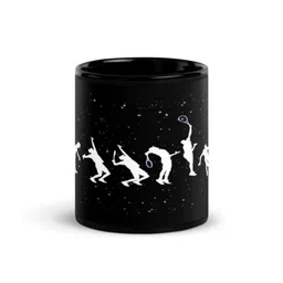 RISH Black & White Printed Ceramic Glossy Coffee Mug 325 ml-21