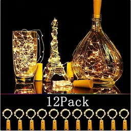 ENORMITY 12Pcs Yellow Rice Shape String Lights-37