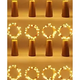 ENORMITY 12- Pcs Yellow & White Rice Shape String Lights-18