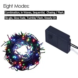 SPARK WORLD Green & Red Rice-Shaped String Lights image 2