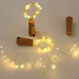 SPARK WORLD Yellow Diya Shaped String Lights image 2