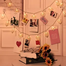 SPARK WORLD White Heart-Shaped String Lights image 2
