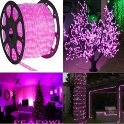 ENORMITY Pink Rice Shape Rope String Lights image 3