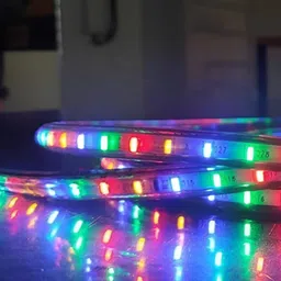 ENORMITY Blue & Red Rice Shape String Lights image 3