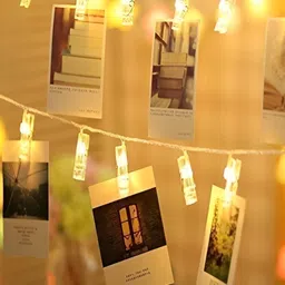SPARK WORLD White Photo Clip Shape String Lights image 3