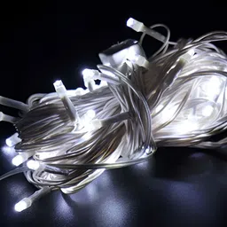 SPARK WORLD White Rice Shape Bulb String Lights image 3