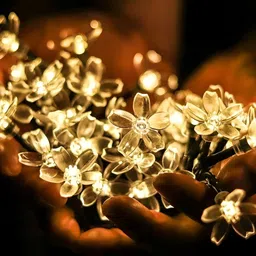 SPARK WORLD Yellow Floral-Shaped LED String Lights image 2