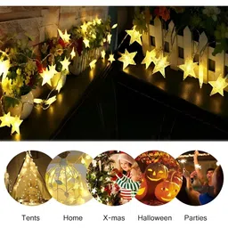 SPARK WORLD Yellow Star Shaped LED Rice String Lights image 5