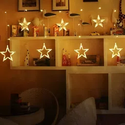 SPARK WORLD White Star Shape String Lights image 4