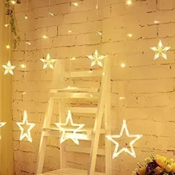 SPARK WORLD Yellow Star Shaped  LED String Lights image 3