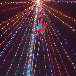 SPARK WORLD Blue & Red Rice Shape String Lights image 4