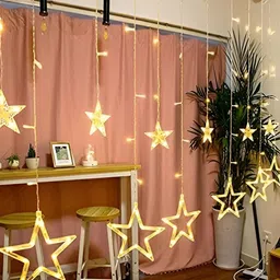 SPARK WORLD Yellow Star Shaped Bulb String Lights image 5