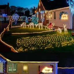 SPARK WORLD Yellow Rice Shaped String Lights image 4
