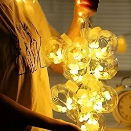 SPARK WORLD Yellow Ball Shaped String Lights image 3
