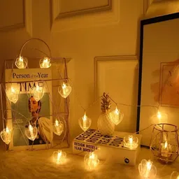 SPARK WORLD Yellow Heart Clip String Lights image 3