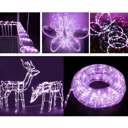 ENORMITY Pink Rice Shape Rope String Lights image 4