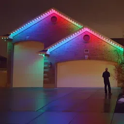 SPARK WORLD Blue & Red Striped String Lights image 3