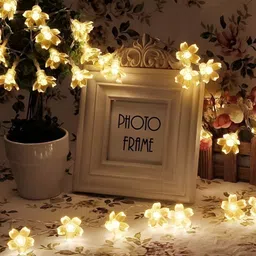 SPARK WORLD Yellow Flower-Shaped String Lights image 3
