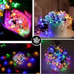 SPARK WORLD Blue & Yellow Flower Shape String Lights image 4