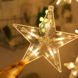 ENORMITY White Star Shape Bulb String Lights image 3