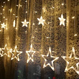 SPARK WORLD Yellow Star Shaped Bulb String Lights image 4