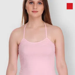 Selfcare Pack of 2 Solid Cotton Short Slip Halter Neck Camisoles - SN0406-image-57