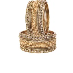 NMII Set Of 20 CZ Studded Bangles-image-45