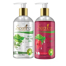 Spantra Set Of 2 Aloe Tea Tree & Aloe Hibiscus Gel For Hair & Skin-12