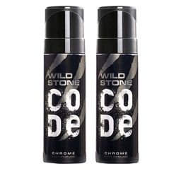Wild stone Men Set of 2 Long Lasting No Gas Code Chrome Body Deodorant - 150 ml Each-8