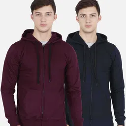 Fleximaa Men Multicoloured Hooded Sweatshirt-picture-28